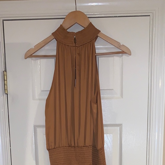 Ramy Brook Light Cognac Smocked Waist Maxi Belle Dress - Picture 3 of 7